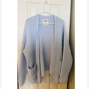 Hollister, medium, blue cardigan!